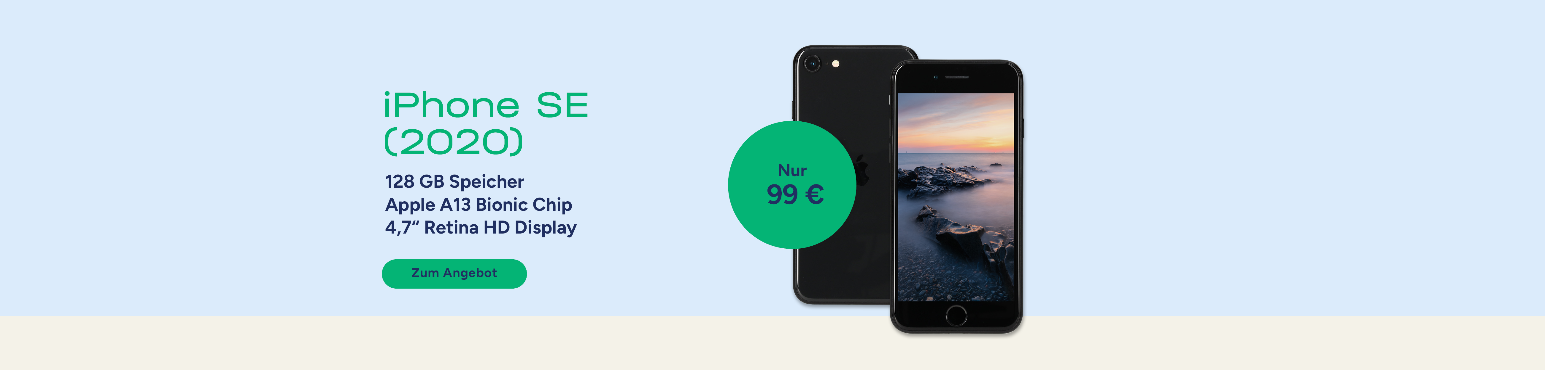 Diese Grafik zeigt ein iPhone SE 2020