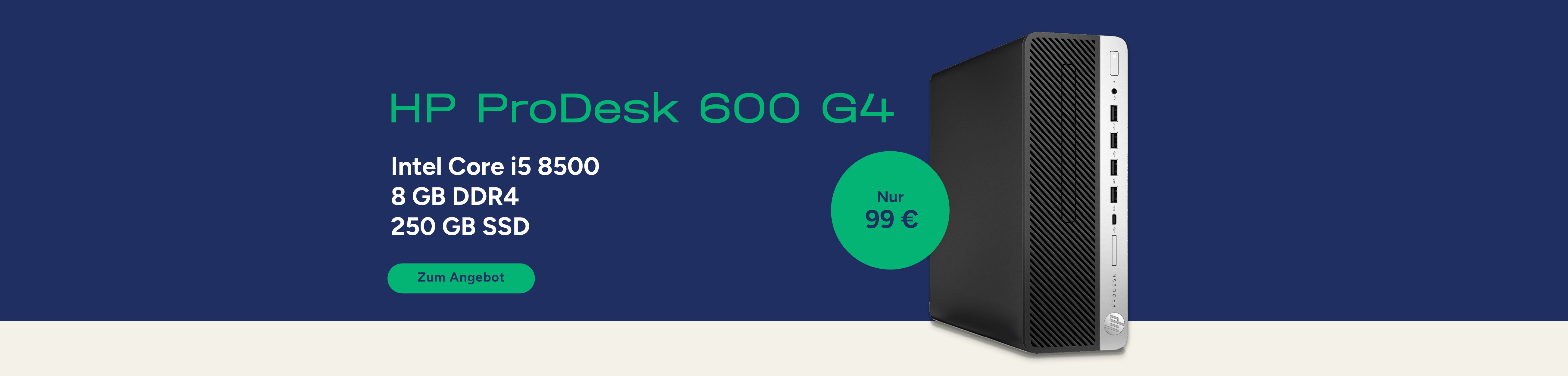 Die Grafik zeigt einen HP ProDesk